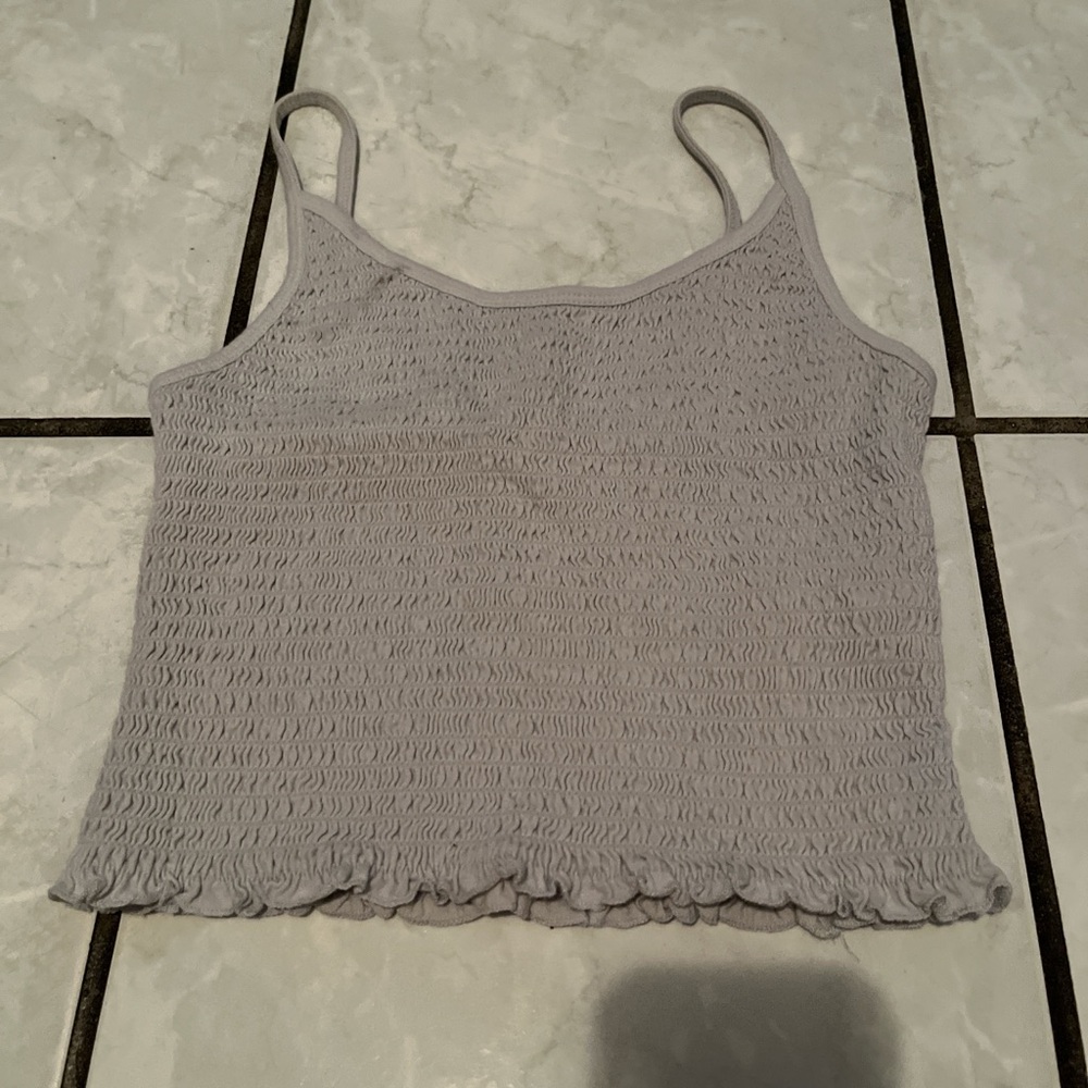 Hollister Light Gray Smocked Camisole